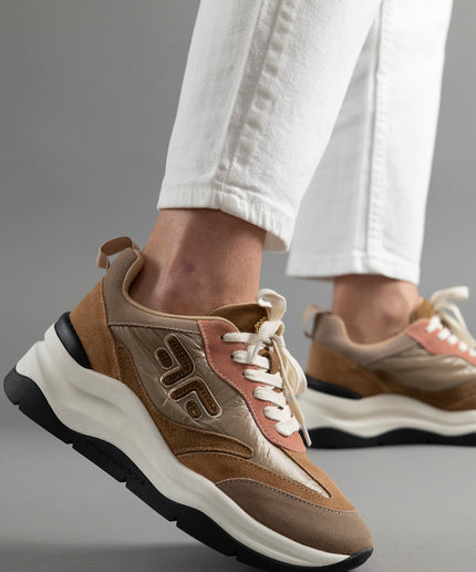 Pantofi sport piele naturala cu textil - TARA 1