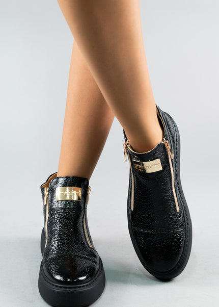 Ghete piele naturala- MAVI