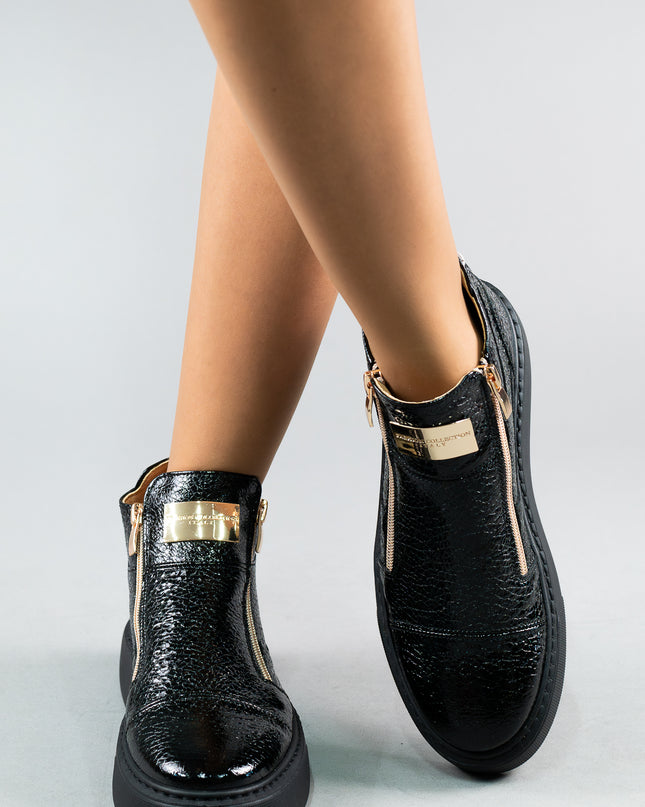 Ghete piele naturala- MAVI