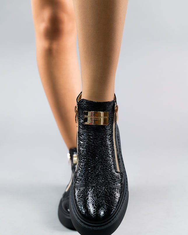 Ghete piele naturala- MAVI