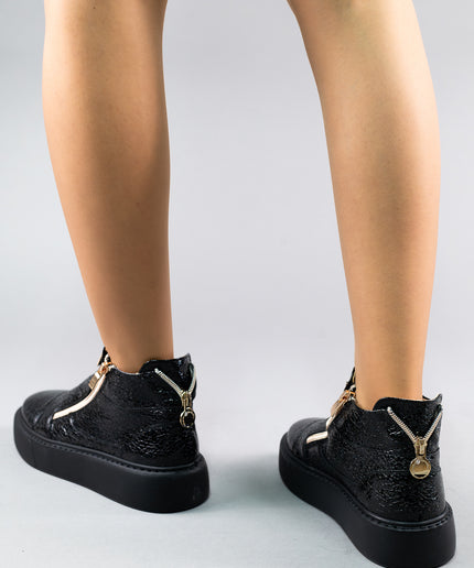 Ghete piele naturala- MAVI