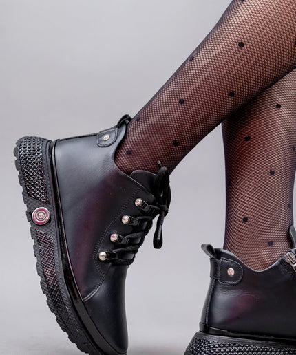 Ghete piele naturala- DERBY 1